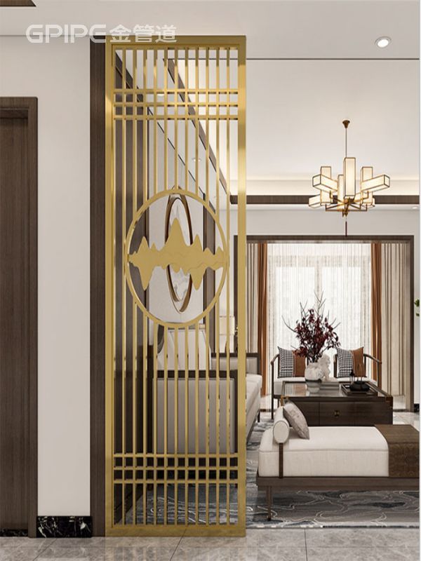 客廳花格不銹鋼屏風